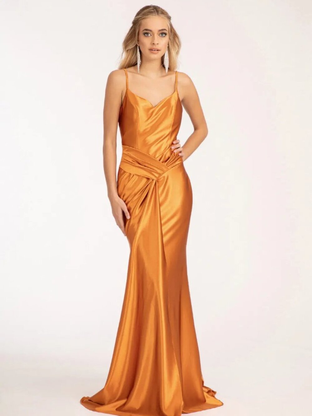 NEW SIENNA Satin Sweetheart Evening Gown Floor Length GL3044
